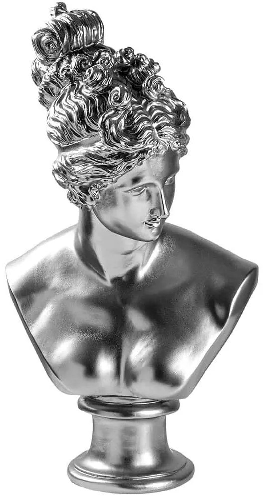 Διακοσμητική Προτομή 565TNL1350 30x23x55cm Silver Aberto Design Πολυέστερ
