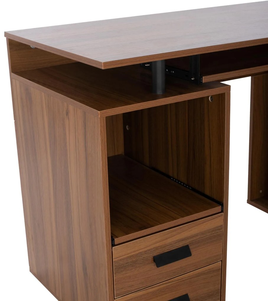 ΓΡΑΦΕΙΟ ΜΕΛΑΜΙΝΗΣ STATUS WALNUT 120Χ55Χ76 εκ.