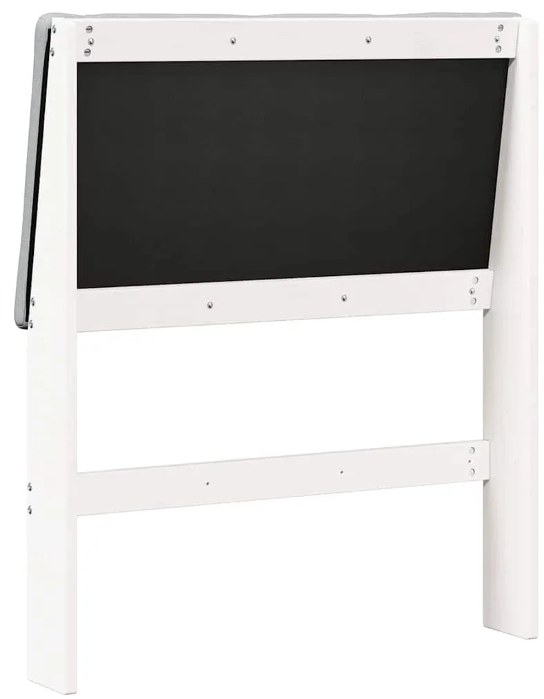 vidaXL Ταπετσαρισμένο κεφαλάρι Ανοιχτό γκρι 80 cm Στερεά ξυλεία πεύκου