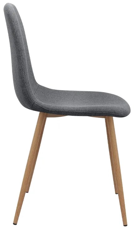 Καρέκλα τραπεζαρίας Iris Megapap γκρι ύφασμα - μεταλλικό φυσικό πόδι 43x50x85εκ.