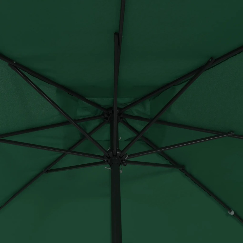 vidaXL Τετράγωνη Ομπρέλα Κηπευτικής 295 x 295 cm Πράσινη