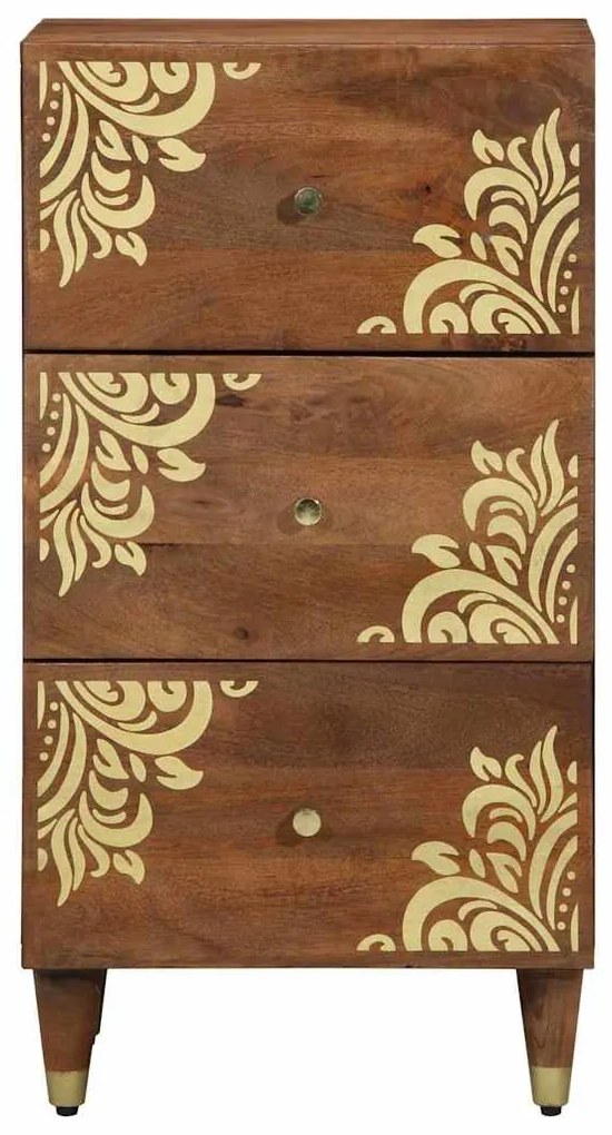 vidaXL Πλαϊνή Ντουλάπα Καφέ 40 x 33.5 x 75 εκ Μασίφ ξύλο μάνγκο