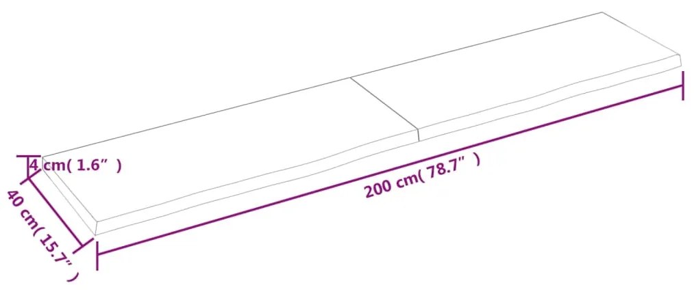 ΡΑΦΙ ΤΟΙΧΟΥ ΣΚΟΥΡΟ ΓΚΡΙ 200X40X4 ΕΚ. ΕΠΕΞΕΡΓ. ΜΑΣΙΦ ΞΥΛΟ ΔΡΥΟΣ 363846