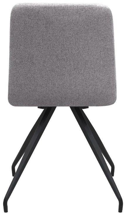 Καρέκλα τραπεζαρίας Bianca Megapap ανοιχτό μπεζ ύφασμα - μεταλλικό μαύρο πόδι 43x56x84εκ.