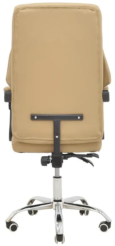 Καρέκλα γραφείου διευθυντή Glorin μπεζ pu 60x68x128εκ 60x68x128 εκ.
