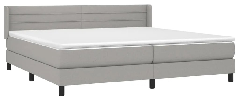 ΚΡΕΒΑΤΙ BOXSPRING ΜΕ ΣΤΡΩΜΑ ΑΝΟΙΧΤΟ ΓΚΡΙ 200X200 ΕΚ. ΥΦΑΣΜΑΤΙΝΟ 3129817