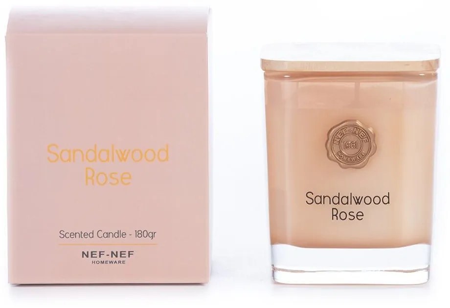 Αρωματικό Κερί Sandalwood Rose 180gr Rose Nef-Nef Homeware