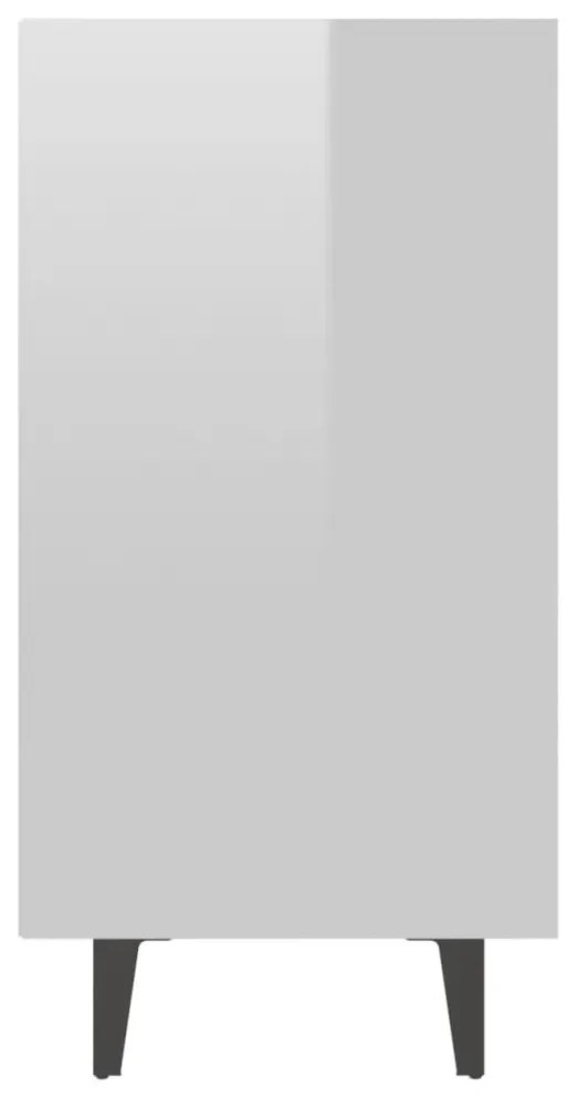 vidaXL Ραφιέρα Γυαλιστερή Λευκή 103,5 x 35 x 70 εκ. από Επεξεργ. Ξύλο