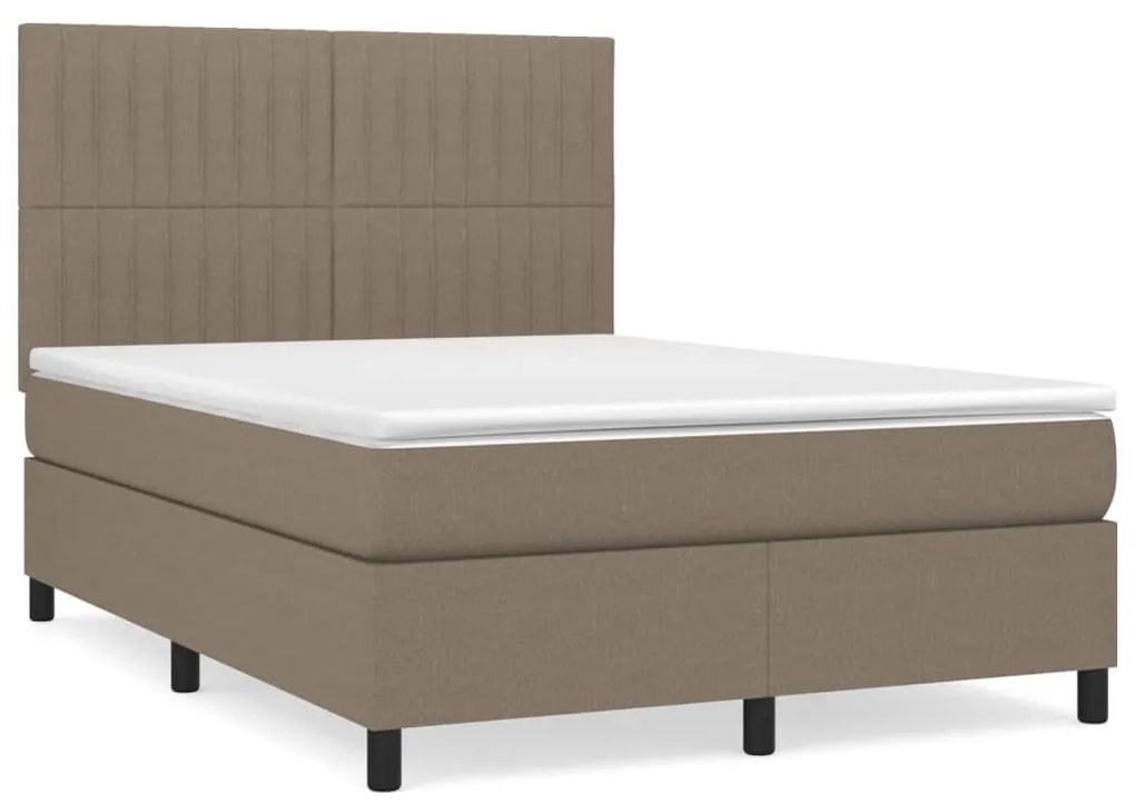 ΚΡΕΒΑΤΙ BOXSPRING ΜΕ ΣΤΡΩΜΑ TAUPE 140X200 ΕΚ. ΥΦΑΣΜΑΤΙΝΟ 3141941