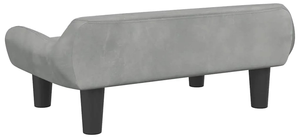 vidaXL Καναπές Παιδικός Ανοιχτό Γκρι 70 x 40 x 24 εκ. από Βελούδο