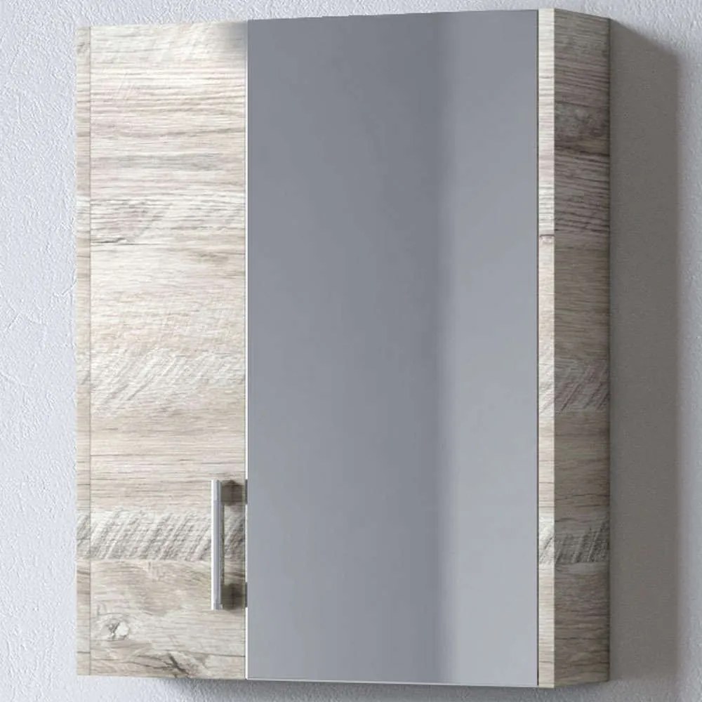 Καθρέπτης Μπάνιου Με Ντουλάπι Savina 3MSA055NO0W 51x14x65cm Natural Oak Μελαμίνη