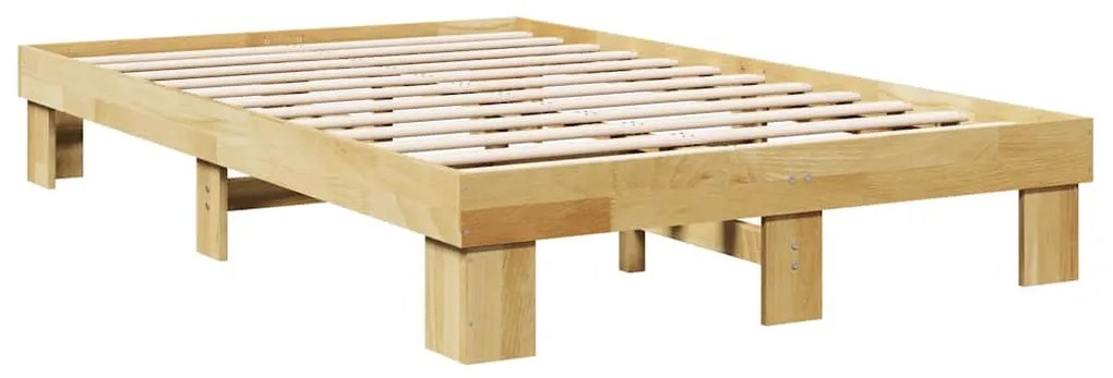 vidaXL Πλαίσιο κρεβατιού χωρίς στρώμα 120x200 cm μασίφ ξύλο δρυς