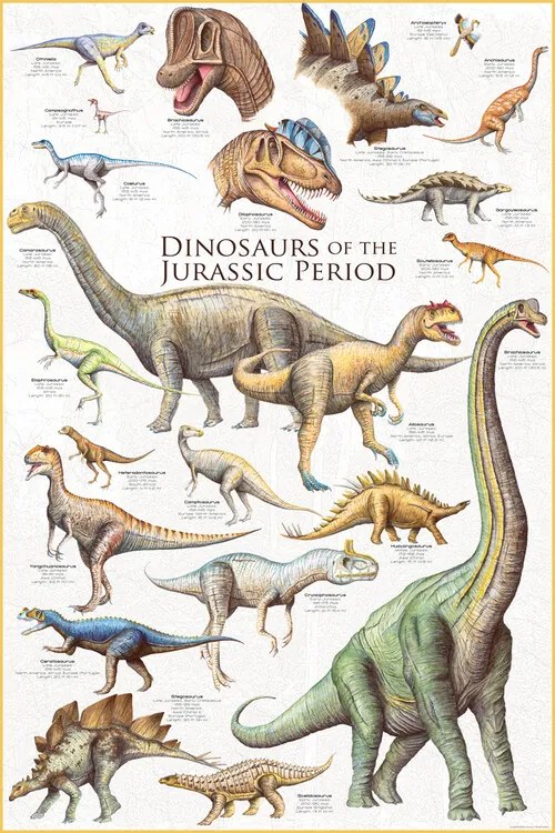 Αφίσα Dinosaurs of the Jurassic