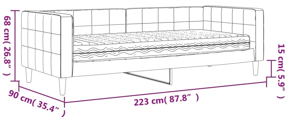 ΚΑΝΑΠΕ ΚΡΕΒΑΤΙ ΜΕ ΣΤΡΩΜΑ ΡΟΖ 80 X 200 ΕΚ. ΒΕΛΟΥΔΙΝΟΣ 3196663