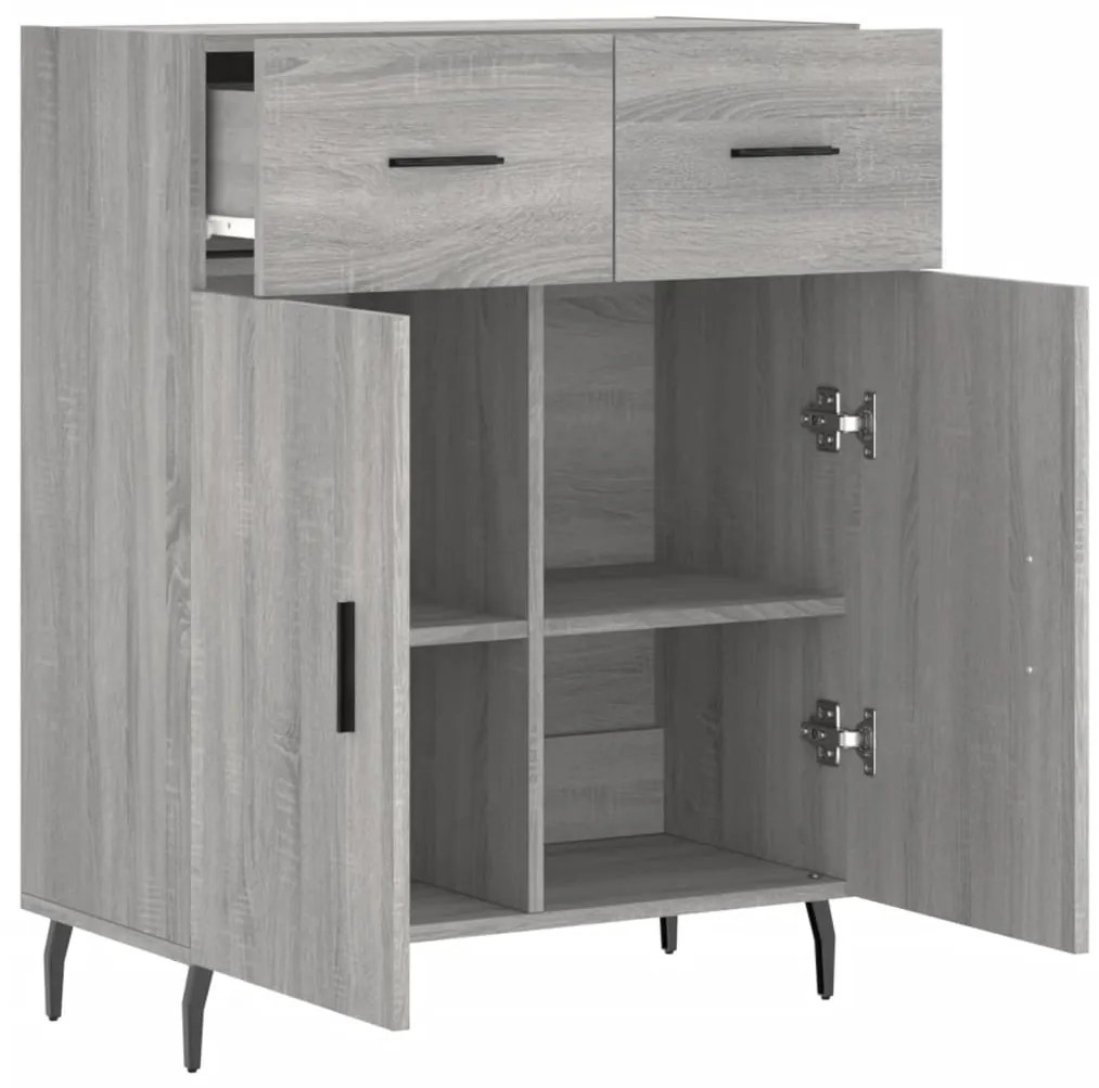 vidaXL Ντουλάπι Γκρι Sonoma 69,5 x 34 x 90 εκ. από Επεξεργασμένο Ξύλο