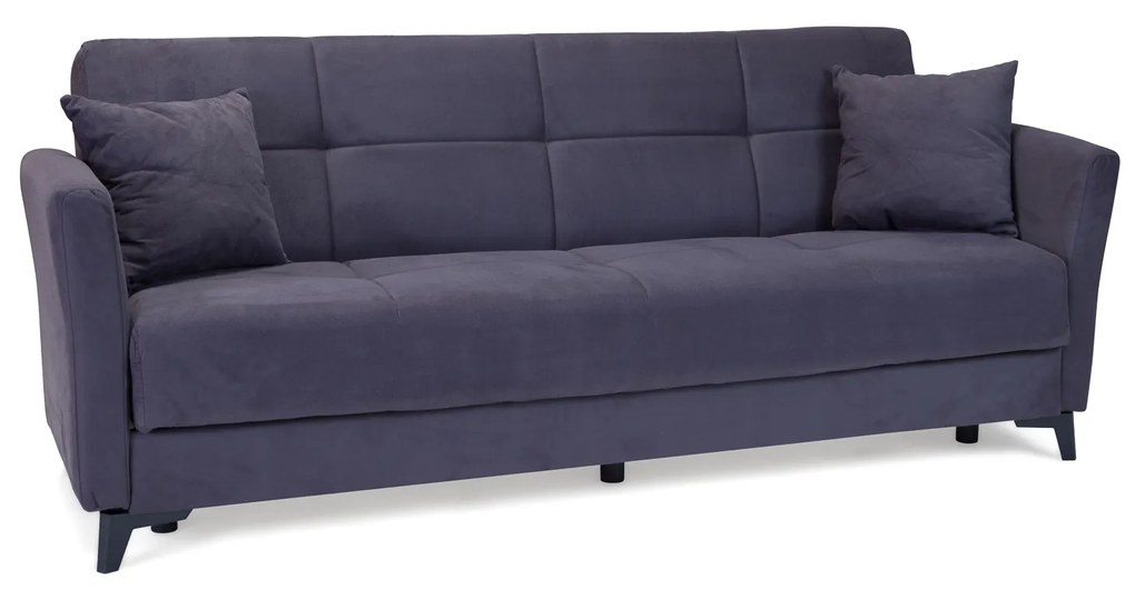 Kαναπές κρεβάτι LOR 3θέσιος ύφασμα γκρι 210x75x80