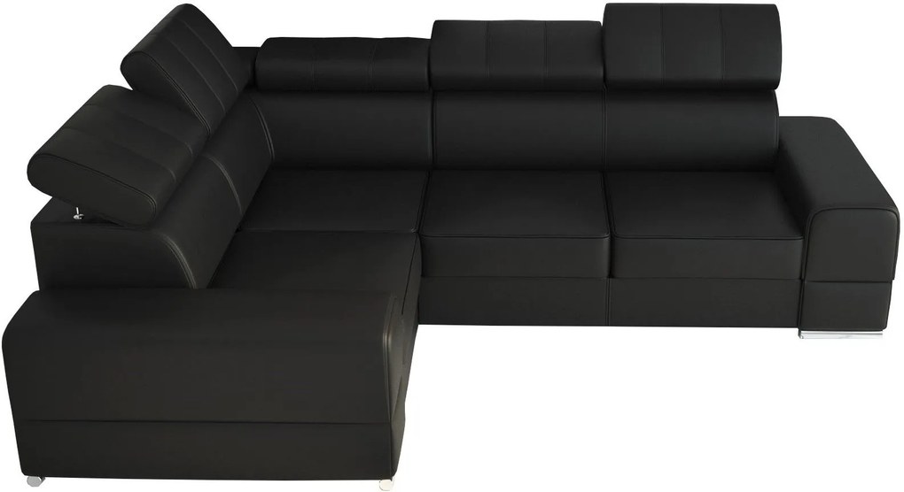 Γωνιακός καναπές Fred II Eco LTHR-Leuko-Αριστερή