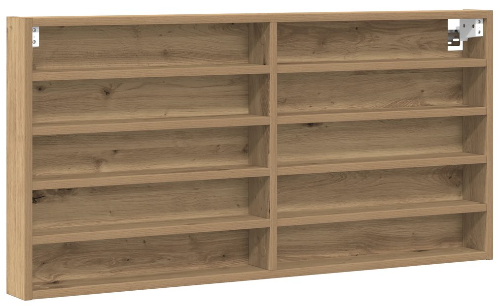vidaXL Βιτρίνα artisan δρυς 100 x 8.5 x 50 cm Επεξεργασμένο ξύλο
