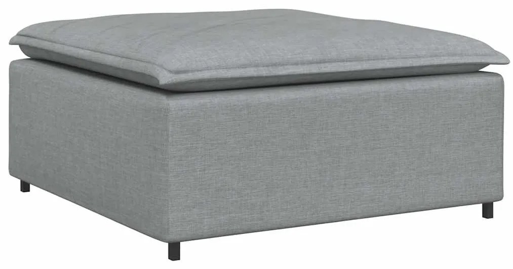 vidaXL Υποπόδιο Καναπέ Ανοιχτό Γκρι 100 x 100 x 48 εκ.