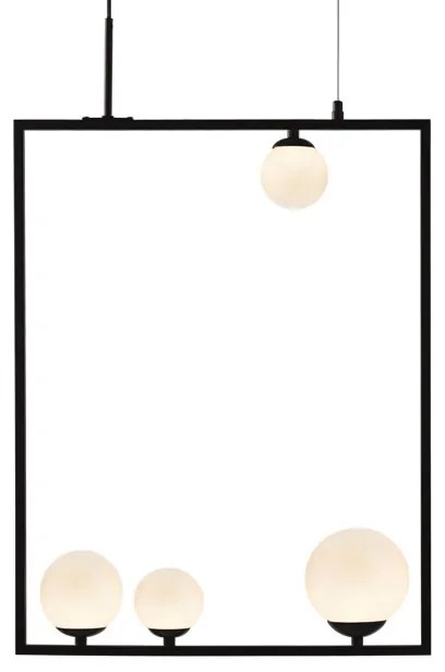 Φωτιστικό Οροφής Πολύφωτο Aca Quadro OD91494PB Black