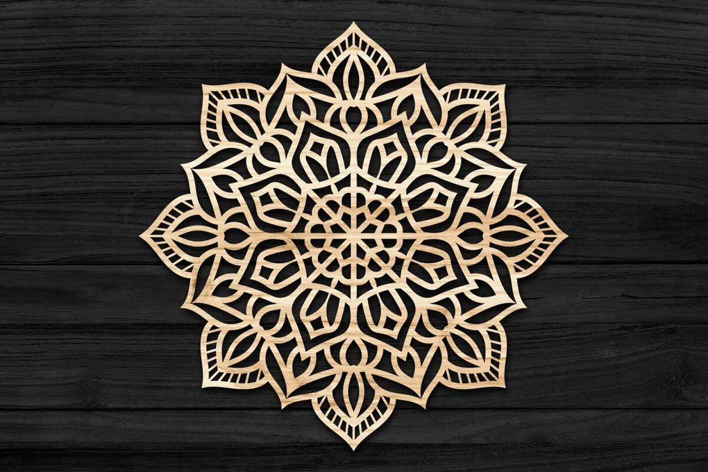 Intra απο ξύλο plywood 3mm-4mm πάχος Τρισδιάστατη Mandala Δίασταση 30x30 cm INTRAFABR-69576815
