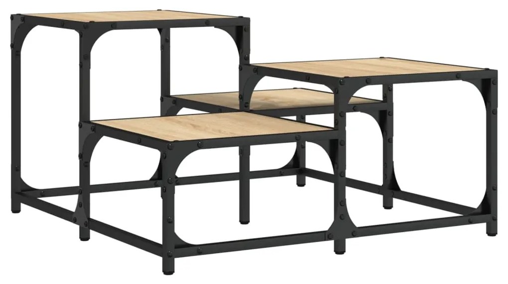vidaXL Τραπεζάκι Σαλονιού Sonoma Δρυς 68 x 68 x 40 εκ. Επεξεργ. Ξύλο