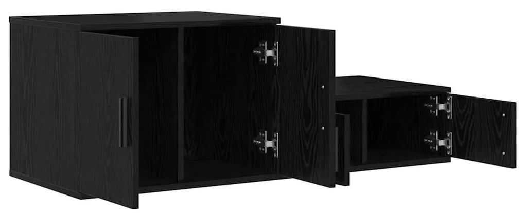 vidaXL Ντουλάπι αποθήκευσης 2 pcs Μαύρη Οξυά 103 x 41 x 40 εκ