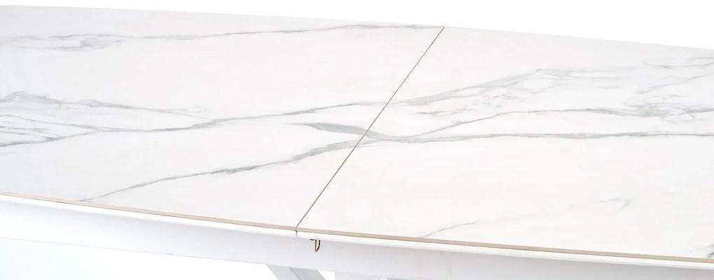 VIVALDI extension table white marble, leg white DIOMMI V-CH-VIVALDI-ST