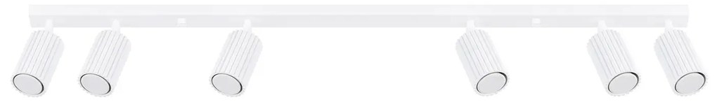 Sollux Φωτιστικό οροφής KARBON 6L λευκό,αλουμίνιο,6xGU10,max 10W LED,IP20