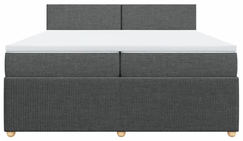 ΚΡΕΒΑΤΙ BOXSPRING ΜΕ ΣΤΡΩΜΑ ΣΚΟΥΡΟ ΓΚΡΙ 200X200 ΕΚ. ΥΦΑΣΜΑΤΙΝΟ 3289857