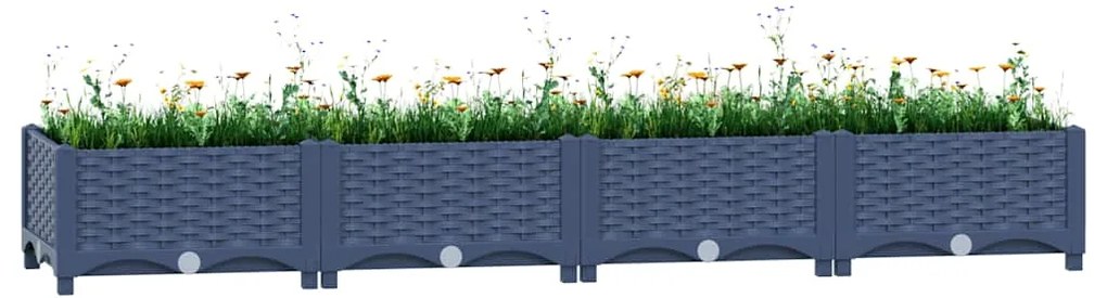 vidaXL Ζαρντινιέρα 160 x 40 x 23 εκ. από Πολυπροπυλένιο