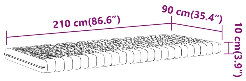 ΣΤΡΩΜΑ ΑΦΡΟΥ 7 ΖΩΝΩΝ ΣΚΛΗΡΟΤΗΤΑ 20 ILD ΛΕΥΚΟ 90 X 210 ΕΚ. 4016647