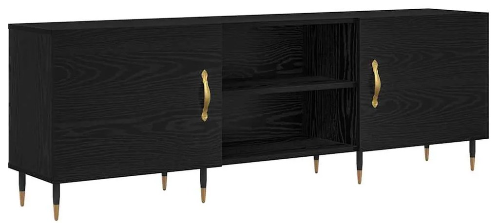 vidaXL Ντουλάπι TV Μαύρη δρυς 150 x 30 x 50 cm Επεξεργασμένο ξύλο