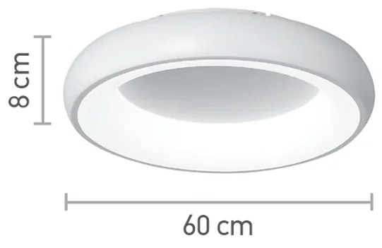 Πλαφονιέρα οροφής LED 110W 3CCT από χρυσαφί και λευκό ακρυλικό D:60cm (42021-A-Golden) - 42021-A-Golden