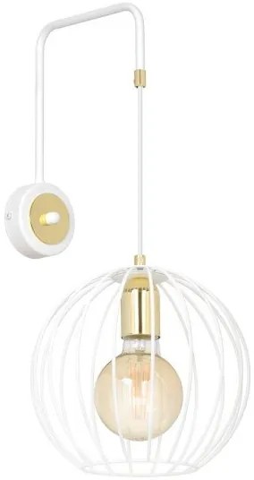 Απλίκα Φωτιστικό Τοίχου 1xE27 Ατσάλι ALBIO Made in Poland Emibig-145/K1-Λευκό 145/K1