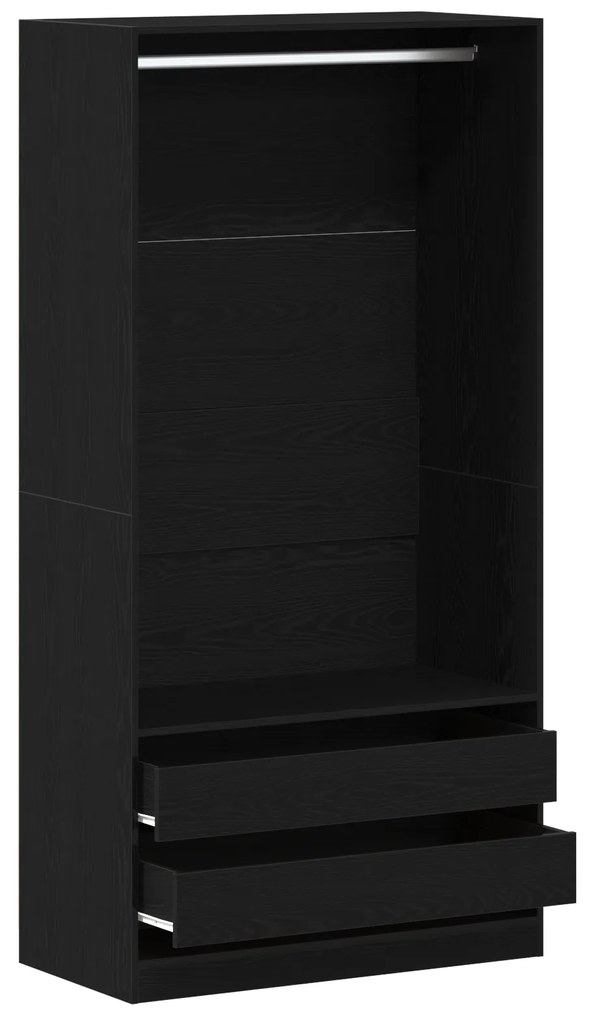 vidaXL Ντουλάπα  Μαύρης Δρυς - 100 x 50 x 200 εκ. - Φτιαγμένη από Νευροξύλο