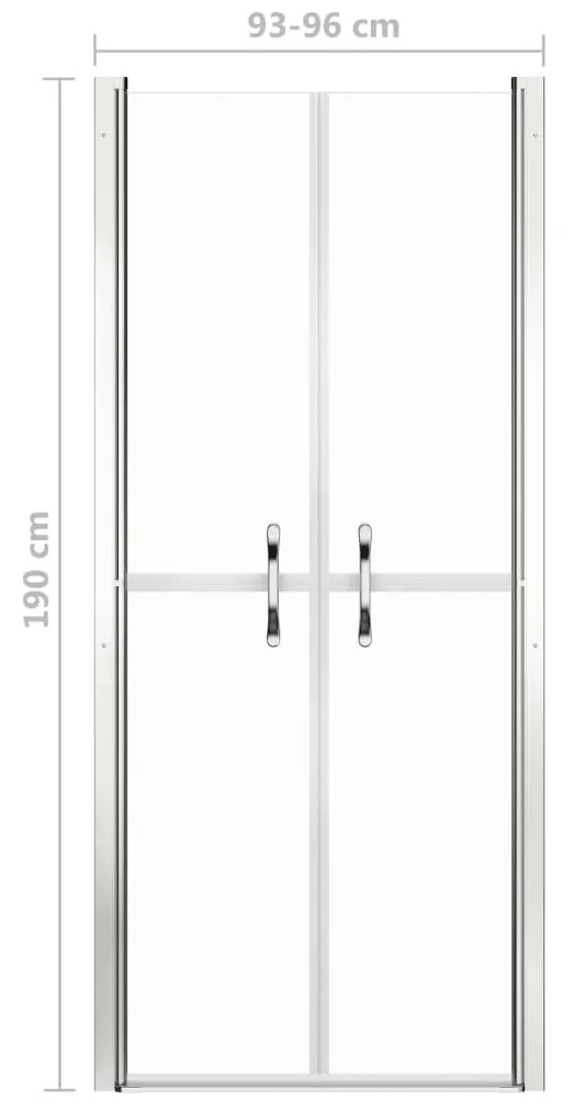 vidaXL Πόρτα Ντουζιέρας Διαφανής 96 x 190 εκ. από ESG