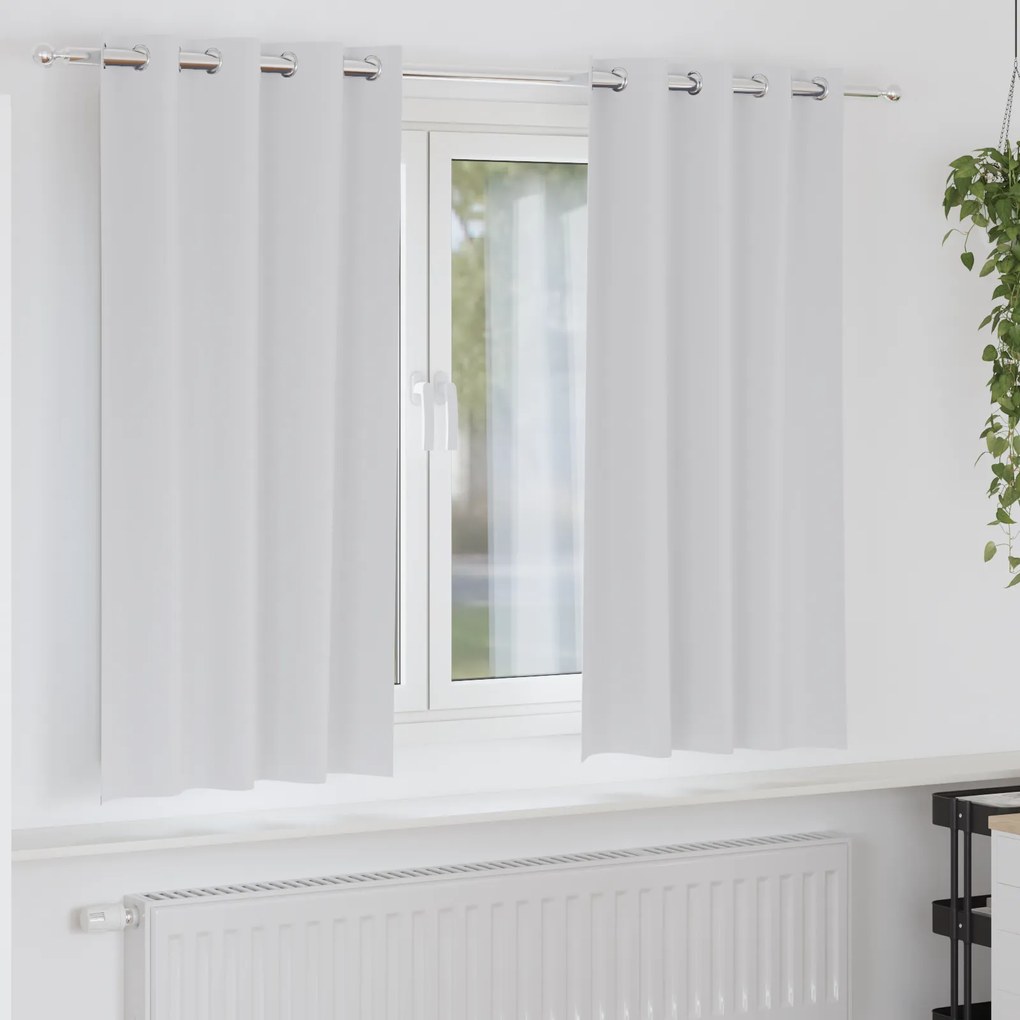 vidaXL Κουρτίνες 2 pcs Ανοιχτό Γκρι 175 x 140 εκ. Πολυεστέρας