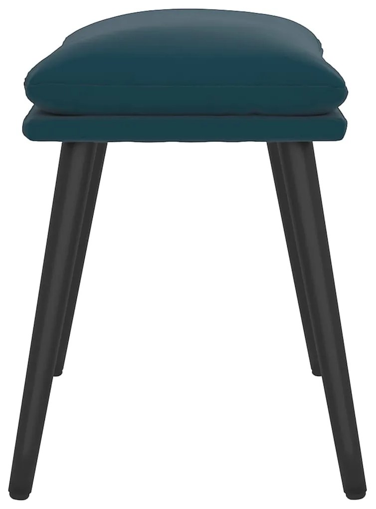 vidaXL Υποπόδιο Μπλε 45 x 29,5 x 39 εκ. Βελούδινο