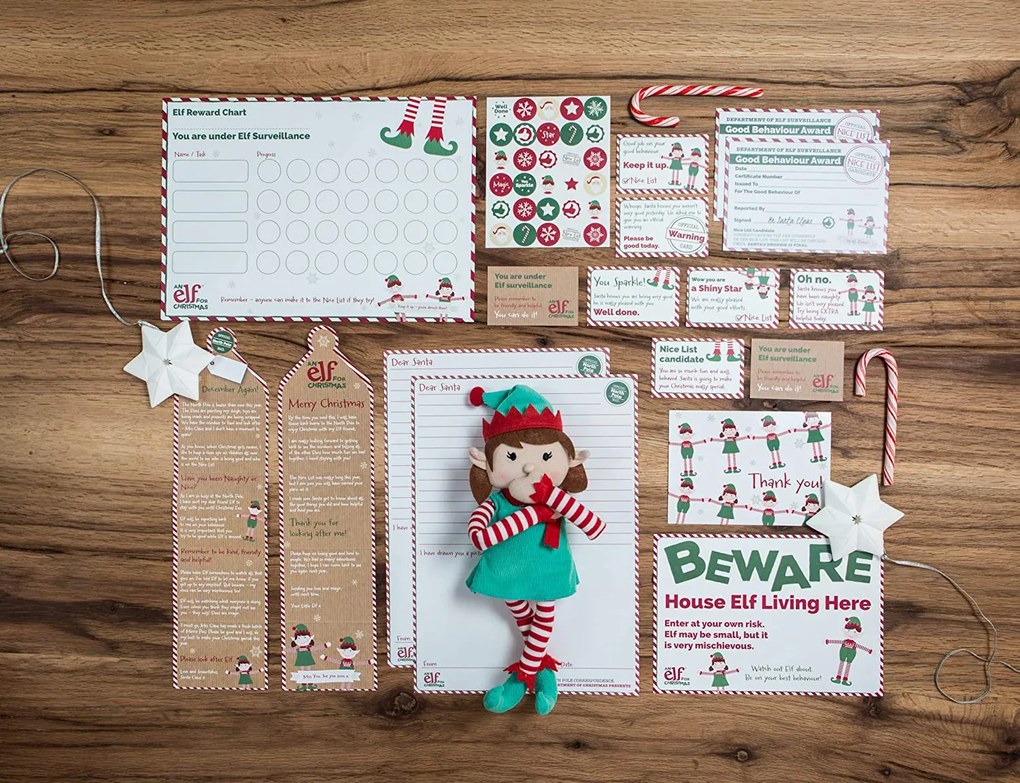 Christmas Girl Elf Toy + Magical Reward Kit  Elf for Christmas