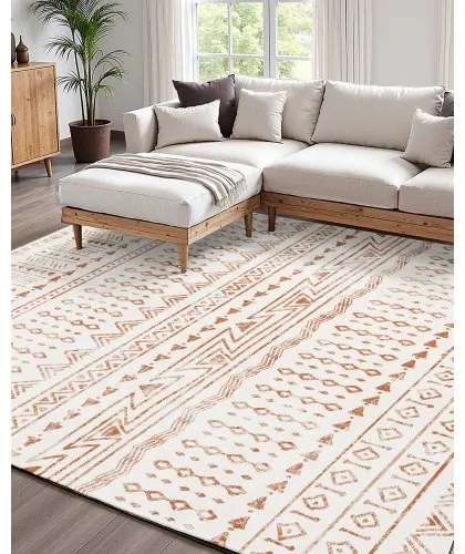 VEVOR Large Area Rug 5x7 ft Anti-Skid and Tear-Resistant Floor Mat Modern Beige