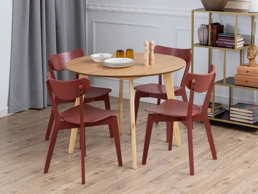 Τραπέζι Oakland 385 (Δρυς), Δρυς, 76cm, 20 kg, Φυσικό ξύλο καπλαμά, Ινοσανίδες μέσης πυκνότητας, Ξύλο, Ξύλο: Καουτσούκ | Epipla1.gr