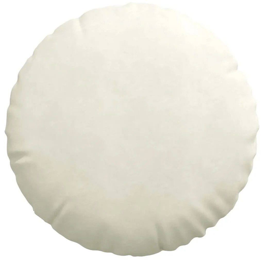 vidaXL Μαξιλάρια καθισμάτων 2 pcs Κρεμ Ø 40 x 13 εκ. Βελούδο