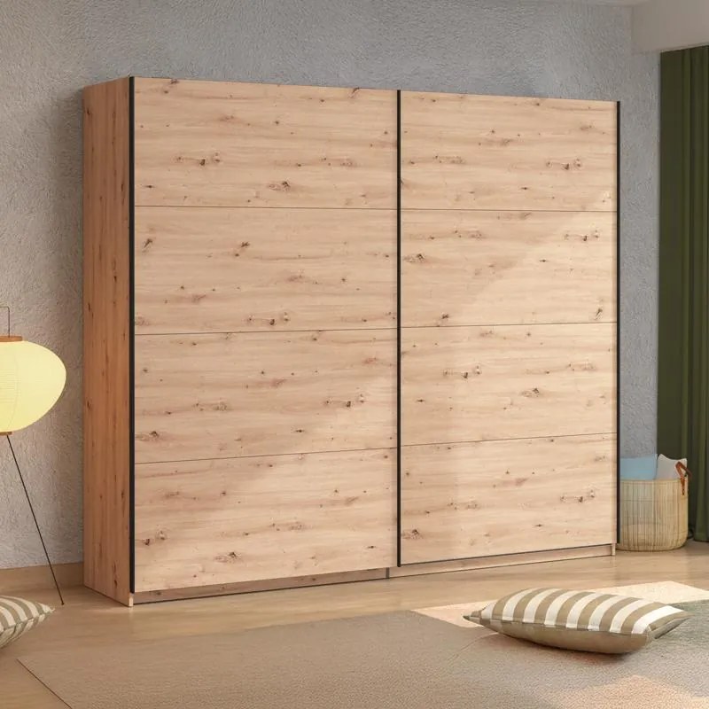 Ντουλάπα Συρόμενη GARD 245 Δίφυλλη Artisan 245x61x218εκ. 245x61x218 εκ.