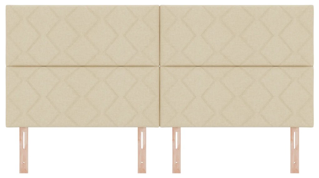 vidaXL Υφασμάτινο Κεφαλάρι Geometric με κεφαλάρι Κρεμ 200 cm ύφασμα