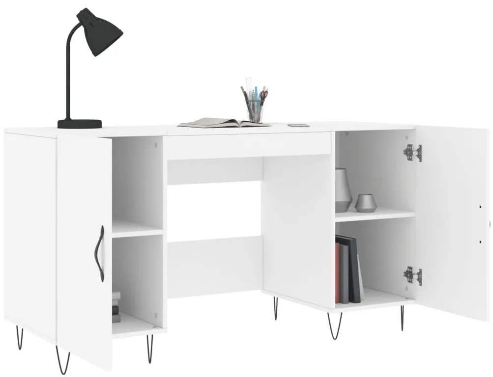 vidaXL Γραφείο Λευκό 140 x 50 x 75 εκ. από Επεξεργασμένο Ξύλο