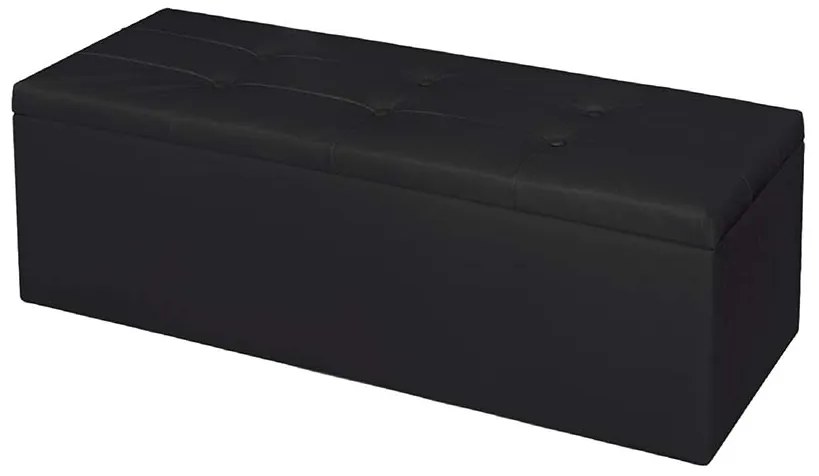 Σκαμπό αποθηκευτικό, Grand Μαύρο, 120x40x39 εκ., Genomax Genom1210297059