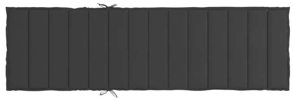 vidaXL Μαξιλάρι Ξαπλώστρας Μαύρο 200 x 60 x 3 εκ. από Ύφασμα Oxford