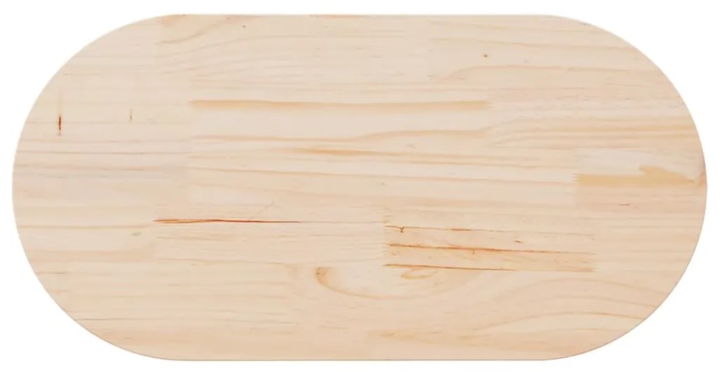 vidaXL Επιφάνεια Τραπεζιού Οβάλ 110 x 55 x 2,5 εκ. Μασίφ Ξύλο Πεύκου