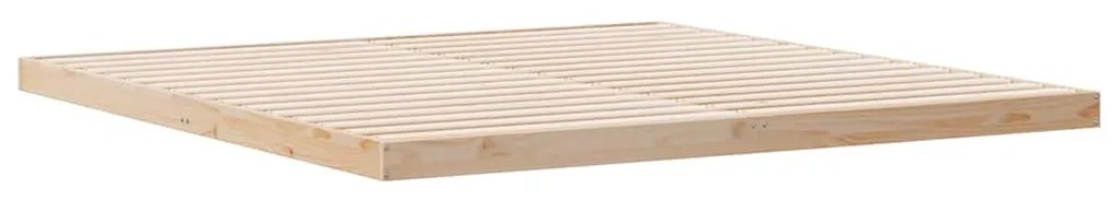 vidaXL Κρεβάτι δαπέδου Φυσικό 200 x 220 cm Μασίφ ξύλο πεύκου